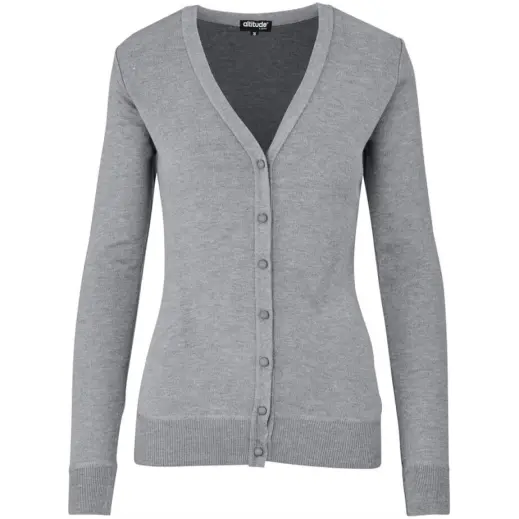 Ladies Waverley Cardigan Grey Front